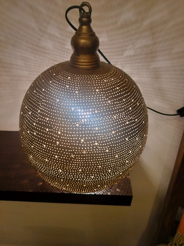 Lampada lanterna globo metallo