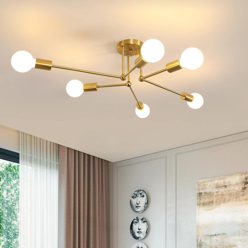 Lampadario soffitto dorato - da,