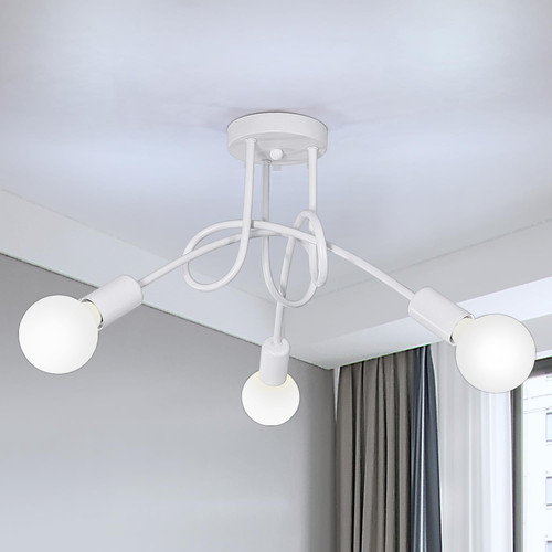Lampadario bianco e27 vintage - e27,