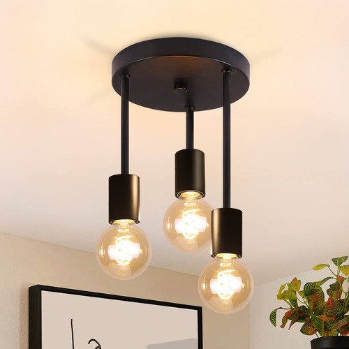 Cbjktx plafoniera vintage nera - cbjktx,