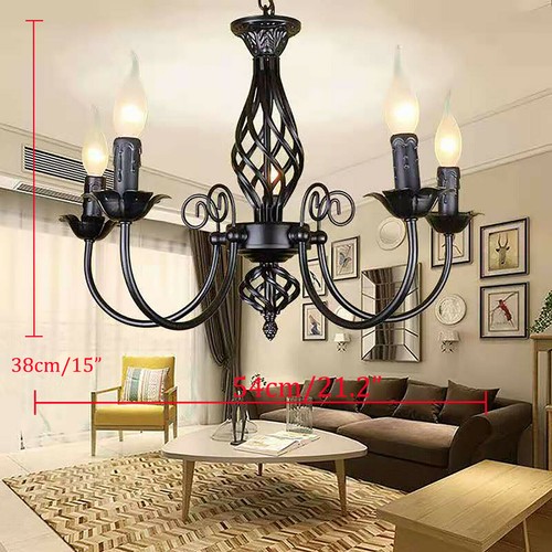 Lampadario luci retrò - retrò, nero